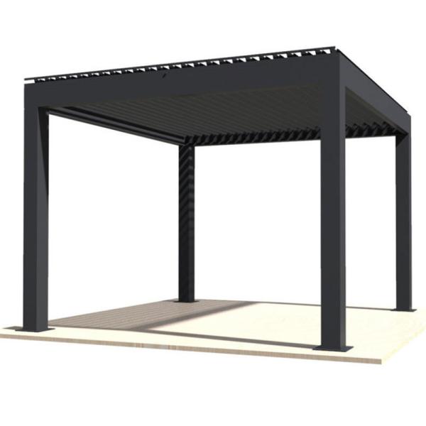 Buy cheap Aluminium Alloy Louver Turning Pavilion Outdoor Courtyard Villa Garden Windproof Roller Curtain Electric Aluminum Alloy Pavilion from wholesalers