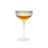 Buy cheap Customize Gold Rim Optical Stripes Crystal Cocktail Glasses from wholesalers