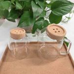 Teapot Button Type Glass Pitcher With Cork Lid Stopper Antiwear 1.2*1in