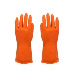 Beautiful Waterproof Rubber Work Gloves , Chemical Resistant Latex Gloves