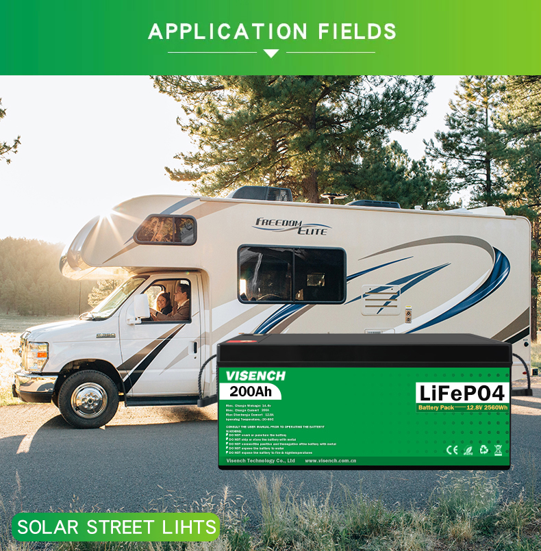 Visench Direct factory 24v lifepo4 battery Deep 6000 Cycles Solar lifepo4 battery for Hybrid solar inverter home used