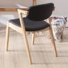Buy cheap For Home Hotel Furniture Black Leather Wooden Wood Chair Restaurant Dining from wholesalers