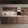 Buy cheap Classic Wood Kitchen Cabinet Affordable Price Customized Wood Grain Villa Kitchen Cabinet from wholesalers