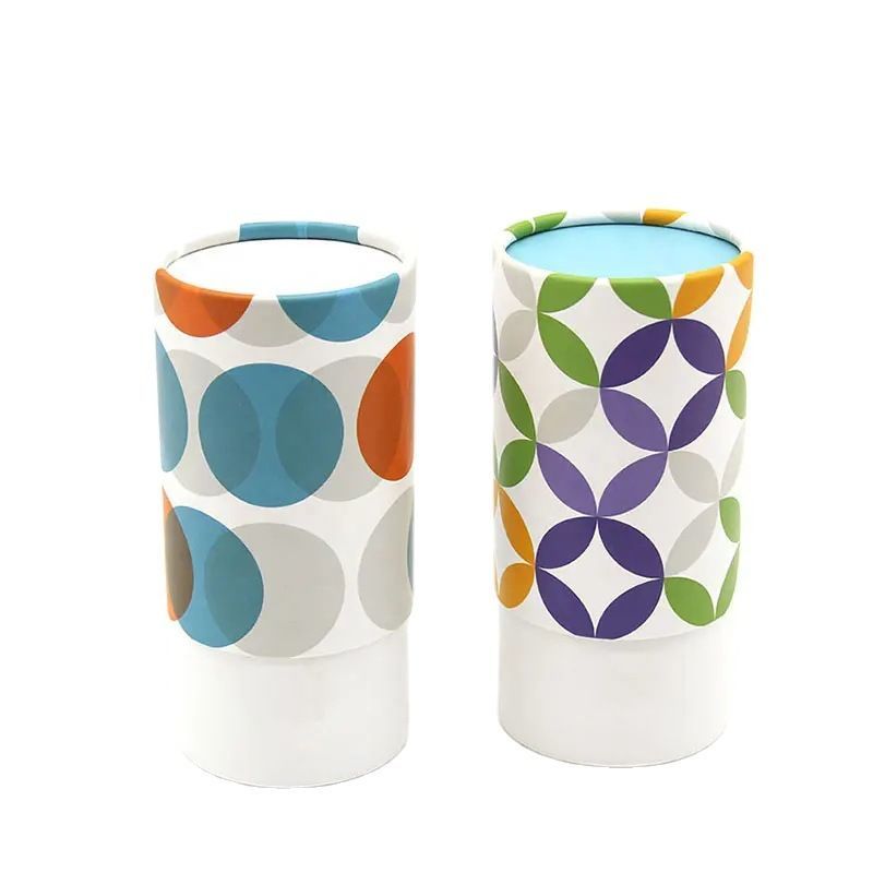 Hot Foil Silver Gold Stamping Bright Color Corrugated Paper Cardboard Candle Perfume Cosmetic Makeup Lipstick Custom Gift Packaging Round Tube Box