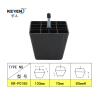 Buy cheap Solid Black Plastic Adjustable Cabinet Feet M8 Screw Furniture Feet Scratch Protection from wholesalers