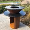 Buy cheap Double Layered Plancha Barbeque Grill Charcoal Corten Steel BBQ Fire Pit from wholesalers