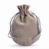 Buy cheap Purple Round Bottom Drawstring Bag , 5*7cm Velour Travel Jewelry Pouch Drawstring from wholesalers
