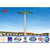 Buy cheap GR50 Steel 12 Sides Stadium Light High Mast Tower 10nos 200W HPS Lights With Rasing Sytem Maintanence from wholesalers
