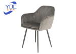 Dining Room Furniture Luxury Modern Velvet Metal Dining Chair Contemporary Style