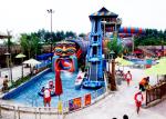 Summer Outdoor Aqua Playground Games Fiberglass Slide Family water house For