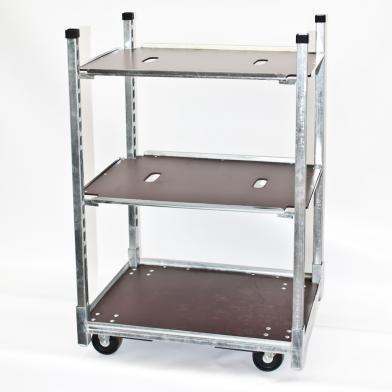 Buy cheap danish flower trolley/flower racks/flower cart, iron steel + plywood from wholesalers