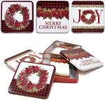 Christmas Gift Card Tin Gift Box Storage Container With Lids Gifts Wrap