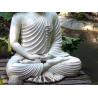 Buy cheap Marble Sitting Buddha Statue White Life Size Stone Hand Carving Garden Decoration from wholesalers