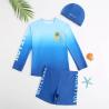 Buy cheap Gradual Blue 3PCS Swimwear Set Boy Split Lively Outdoor Long Sleeve Boys Swimwear from wholesalers