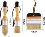 Stencil 1in Natural Bristle Chalk Paint Brush Burlywood OEM