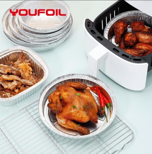 Quality Heavy Duty Disposable Aluminium Foil Food Container Insulation Round Shape for sale