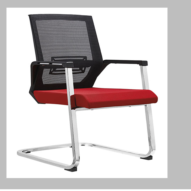 Ergonomic medium back mesh chair with fixed armrest，with Lumbar Support