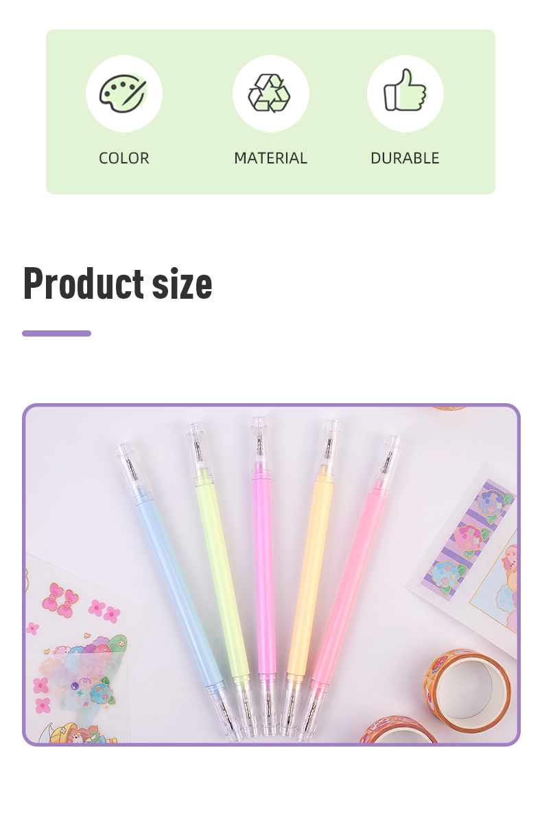 Plastic ABS TPR Handle ZEQUAN Multifunctional Dual Purpose Pen Cutter with Knife and Gel