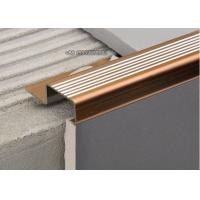 Buy cheap Brushed Stainless Steel Stair Nosing Skiddingproof 15mm For Concrete Steps product