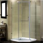 Hinged Diamond Shaped Glass Shower Enclosure Door Frameless