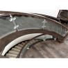 Buy cheap Laminated Glass Building Curved Stairs With Tempered Glass / Stainless Steel Baluster from wholesalers