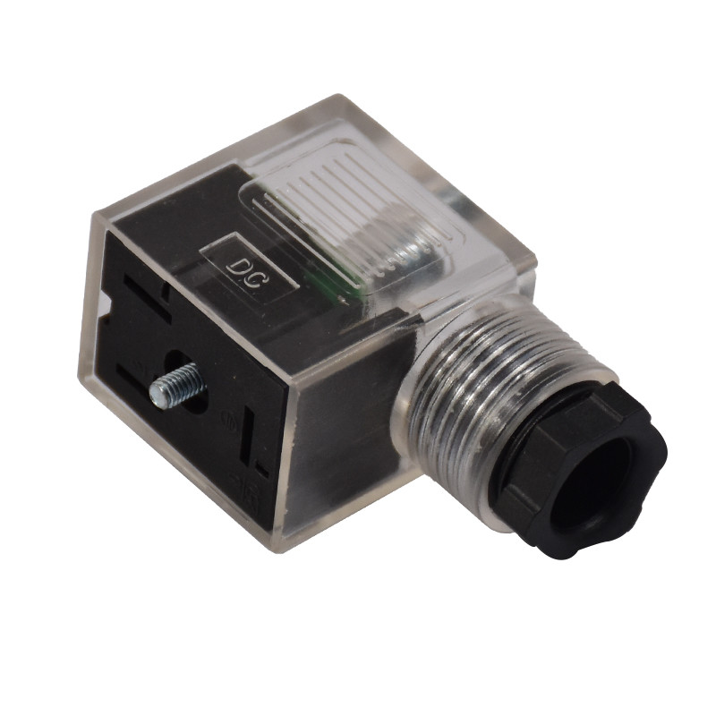 3 Pin Female Solenoid Valve Connector Form B IEC Standard