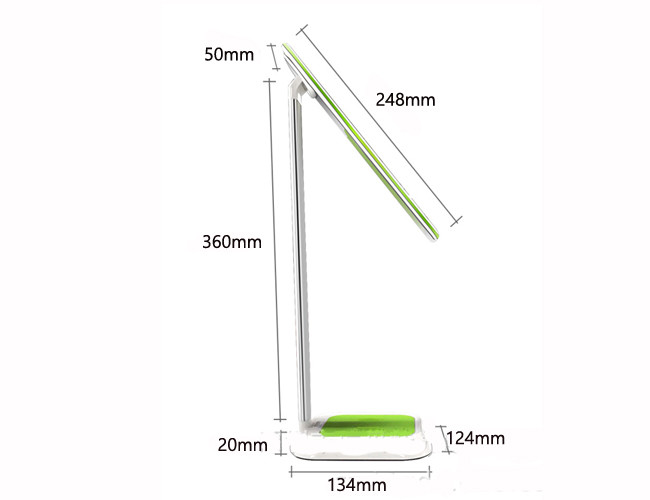 10W QI Wireless Charging Bedside Lamp , Green Color Phone Charging Lamp