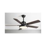 Household 52 Inch DC Motor Solid Wood 5 Blades Modern Home Decor Mute Bldc Led