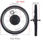 48V 1500W electric bicycle conversion bike kit hub motor