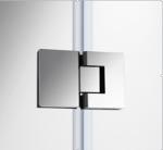Frameless Three Panel Sliding Glass Door Clear Hinge Swing