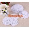 Buy cheap White Lace, Mini Crochet, Doilies, Bulk Flower, Motifs Decoration, table mat cover from wholesalers