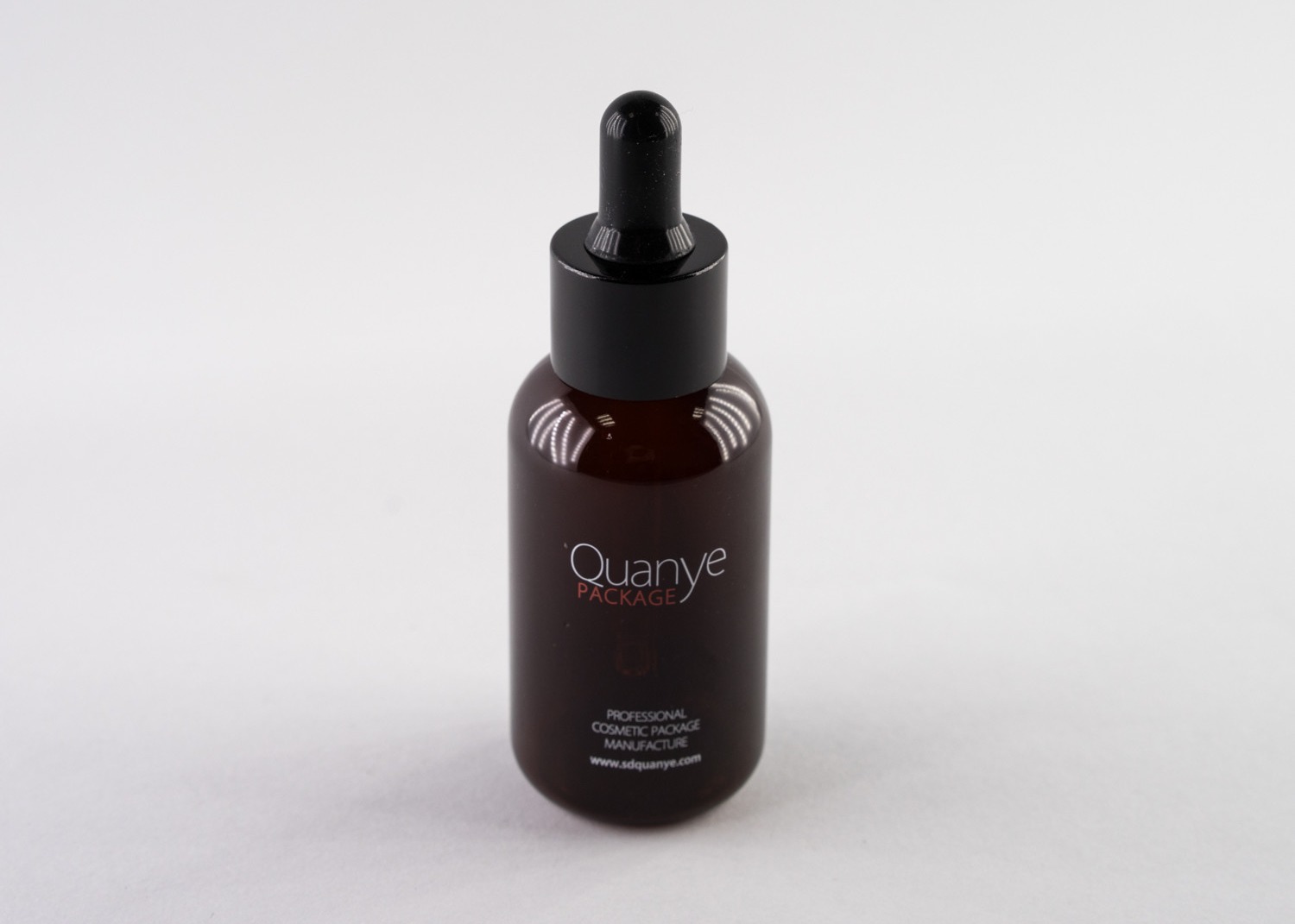 Round Shoulder Eye Serum PET Plastic Bottle With Glass Dropper 50ml 300ml