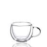 Buy cheap OEM High Borosilicate Handle Heat Resistant Double Wall Clear Coffee Glass from wholesalers