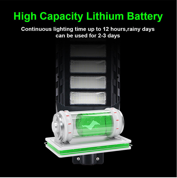 Motion Sensor All In One Solar LED Street Light 50W 100W 200W IP65 Waterproof Landscape Lamp