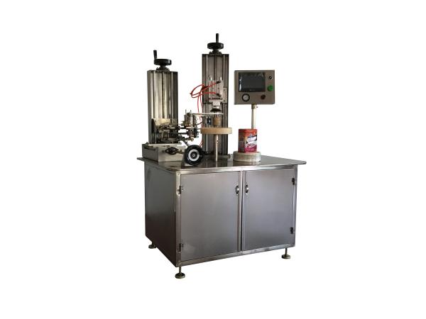 Buy cheap Madicine Products Box Packing Stainless 15 Cans Per Min Tape Can Sealing Machine from wholesalers