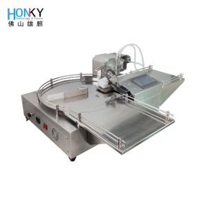 Desktop 45 BPM Automatic Filling Machine With Round Bottle Feeder