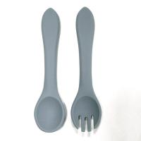 Buy cheap FDA Silicone Fork And Spoon Set Self Feeding Cutlery Nitrosamine Free product