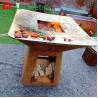 Buy cheap Wood Fuel BBQ Corten Steel Grill Rusty red Color from wholesalers