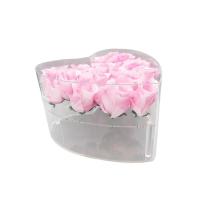 Buy cheap Gifts Packing Square Acrylic Box , Luxury Love Heart Shape Acrylic Box For Roses product