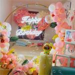 220V Neon Happy Birthday Light LED Neon Sign With Clear Acrylic Backer
