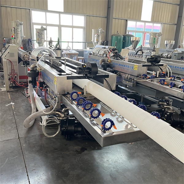 2-6m/Min Double Wall Corrugated Pipe Machine Sewer / Drainage Pipe Extruder Machine