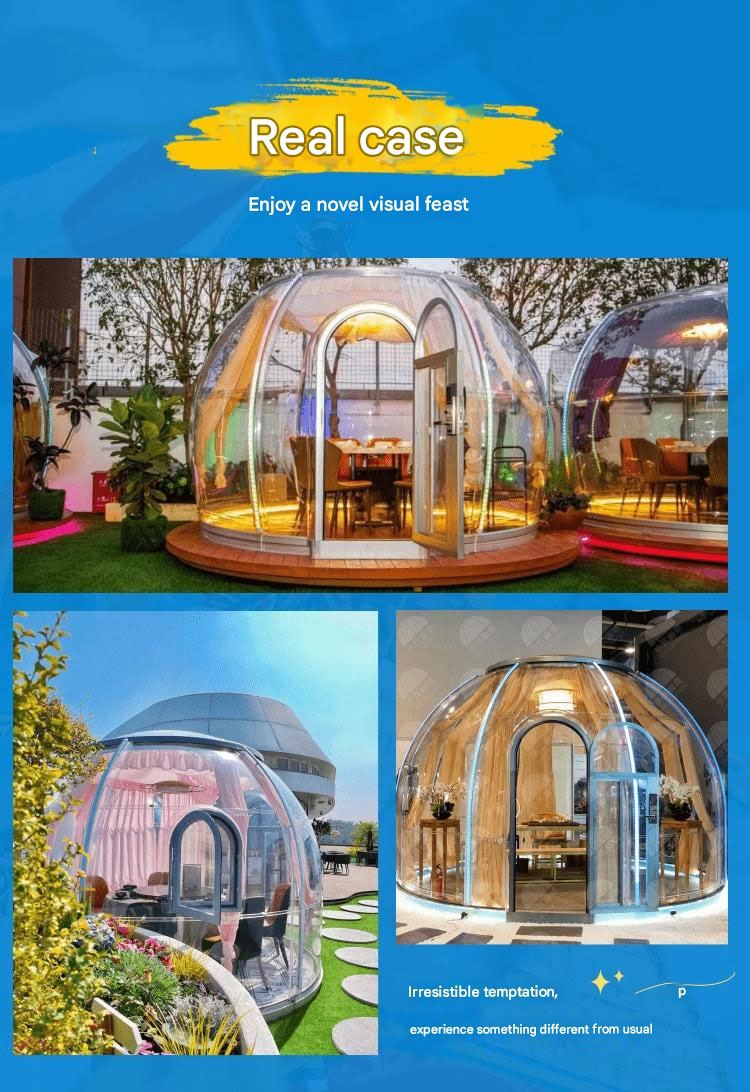 360-degree Panoramic Transparent Outdoor Star Room PC Hotel Bubble Tent for Outdoor Homestay Sun Room