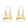 Buy cheap 925 Sterling Silver Glossy 18k Gold Plated Brass Earrings Globe Ball Bag Shaped from wholesalers