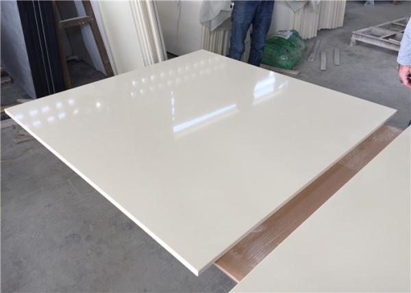 Buy cheap Pure White Kitchen Quartz Table Top 25.5 Inches Wide With Sink Hole from wholesalers