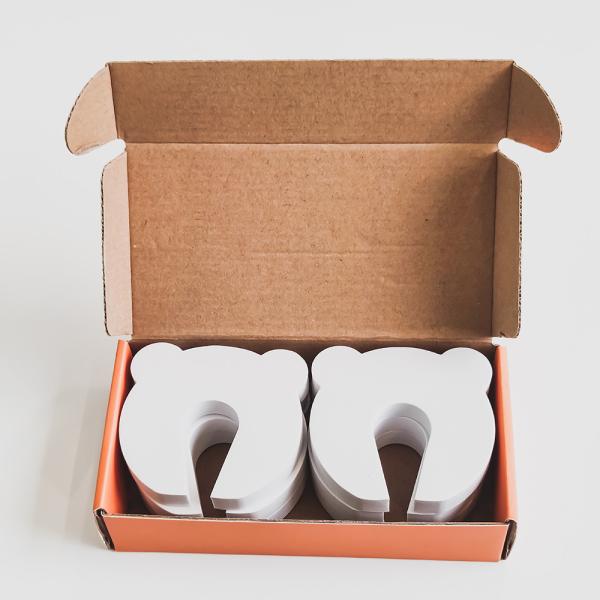 Buy cheap EVA Foam White Door Stop Stopper Wall Mounted Jammer Finger Protect from wholesalers