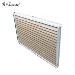 Customized Aluminum Aerofoil Sunshade Louver Windows with Wooden Color