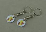 Porsche Shopping Car Trolley Coin Keyring Personalised Zinc Alloy