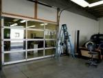 Section Thickness 40/50mm Industrial Transparent Frame Glass Garage Doors Motor