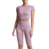 Buy cheap Custom Clothing Workout Sets For Women 2 Piece Seamless Ribbed Crop Tank High Waist Shorts from wholesalers