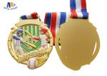 Sport Baseball Medals Feature The Player In Colors Painting